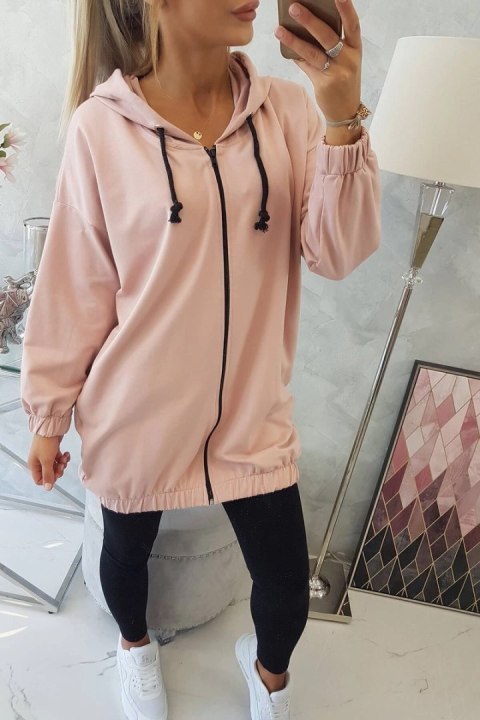 Bluza z nadrukiem "The world is yours" ciemny pudrowy róż Bluza z nadrukiem "The world is yours" ciemny pudrowy róż