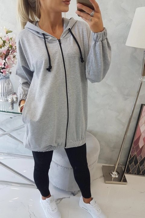 Bluza z nadrukiem "The world is yours" szara Bluza z nadrukiem "The world is yours" szara