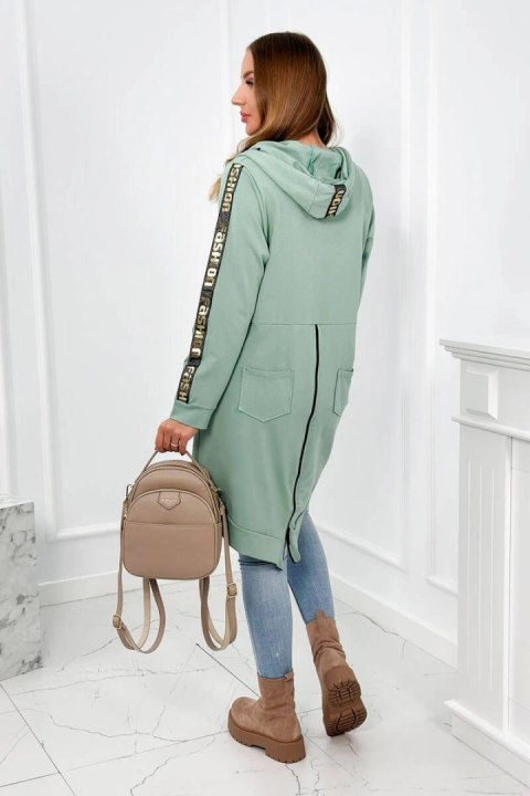 Bluza z suwakiem z tyłu ciemna miętowa Bluza z suwakiem z tyłu ciemna miętowa