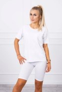 Komplet top+legginsy biały