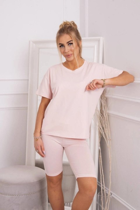Komplet top+legginsy pudrowy róż Komplet top+legginsy pudrowy róż