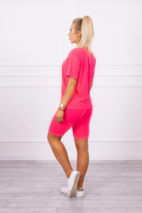 Komplet top+legginsy różowy neon Komplet top+legginsy różowy neon