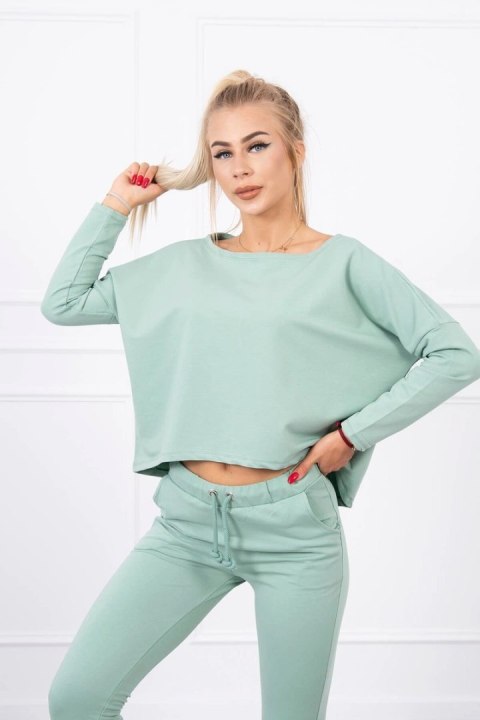 Komplet z bluzką oversize ciemny miętowy Komplet z bluzką oversize ciemny miętowy