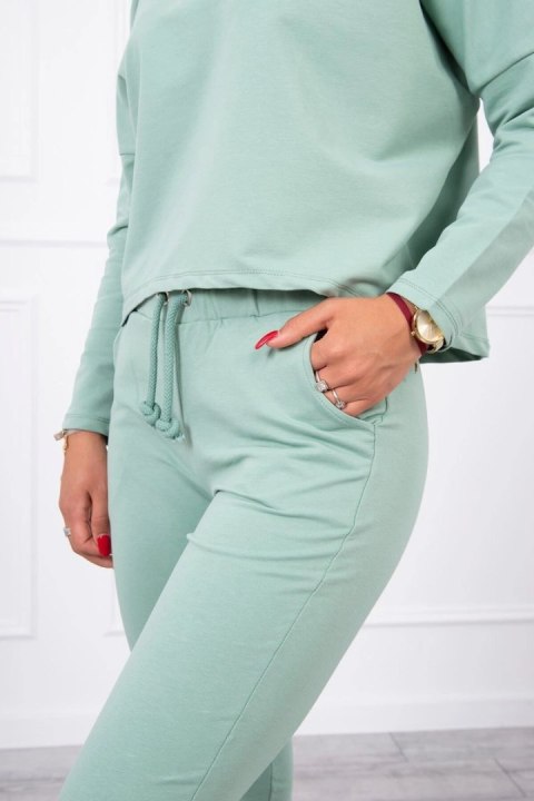 Komplet z bluzką oversize ciemny miętowy Komplet z bluzką oversize ciemny miętowy