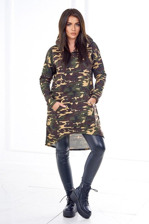 Sukienka moro khaki+brązowy Sukienka moro khaki+brązowy