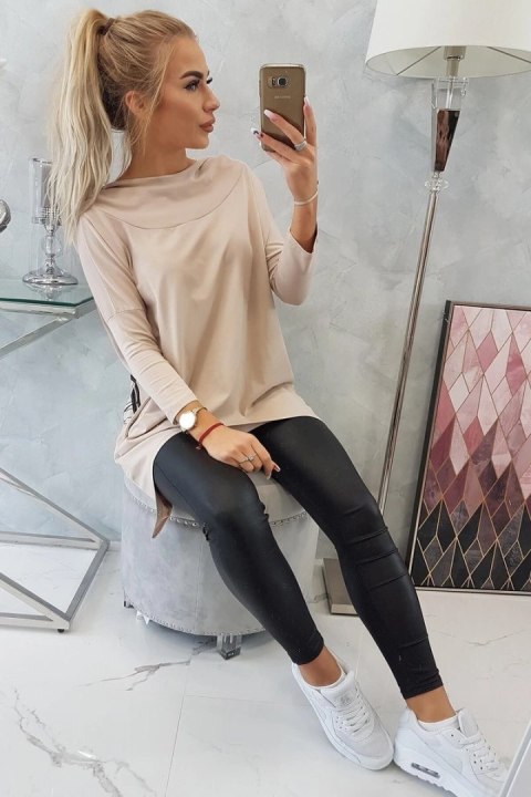 Bluza z nadrukiem roweru beżowa Bluza z nadrukiem roweru beżowa