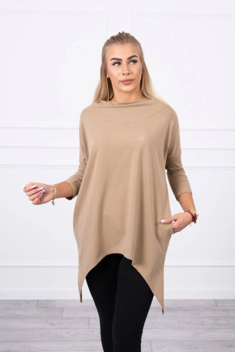 Bluza z nadrukiem roweru camelowa Bluza z nadrukiem roweru camelowa