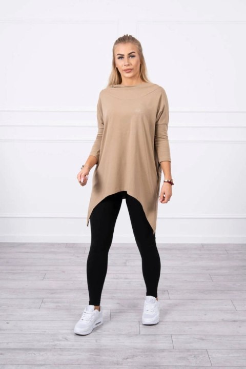 Bluza z nadrukiem roweru camelowa Bluza z nadrukiem roweru camelowa