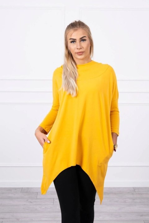 Bluza z nadrukiem roweru musztardowa Bluza z nadrukiem roweru musztardowa