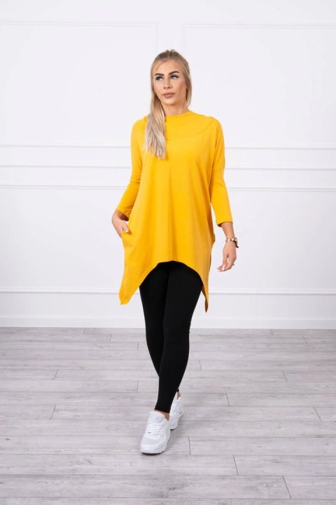 Bluza z nadrukiem roweru musztardowa Bluza z nadrukiem roweru musztardowa