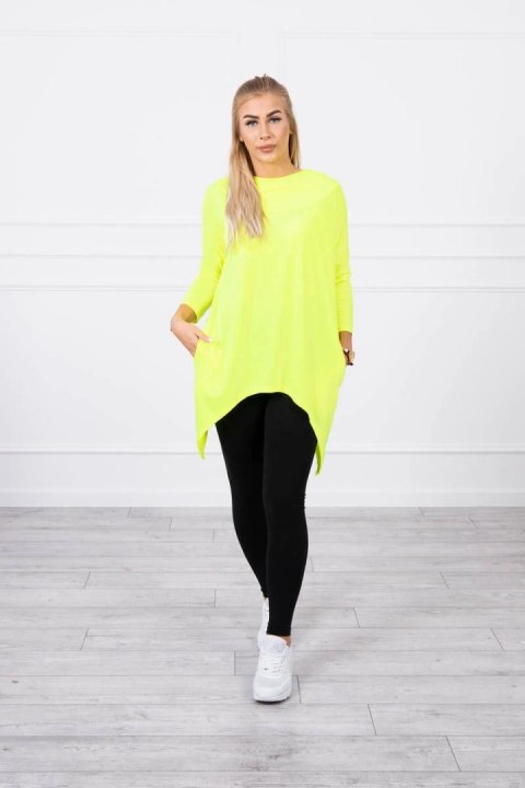 Bluza z nadrukiem roweru żółty neon Bluza z nadrukiem roweru żółty neon