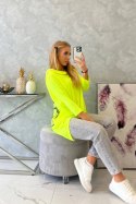 Bluza z nadrukiem roweru żółty neon