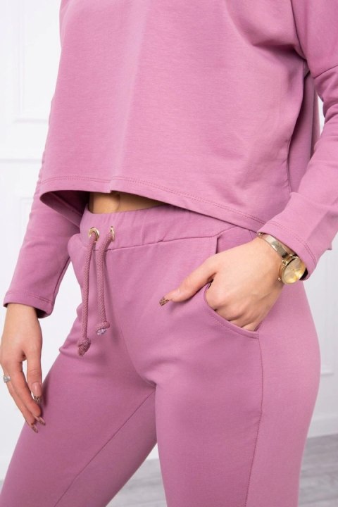 Komplet z bluzką oversize ciemny różowy Komplet z bluzką oversize ciemny różowy