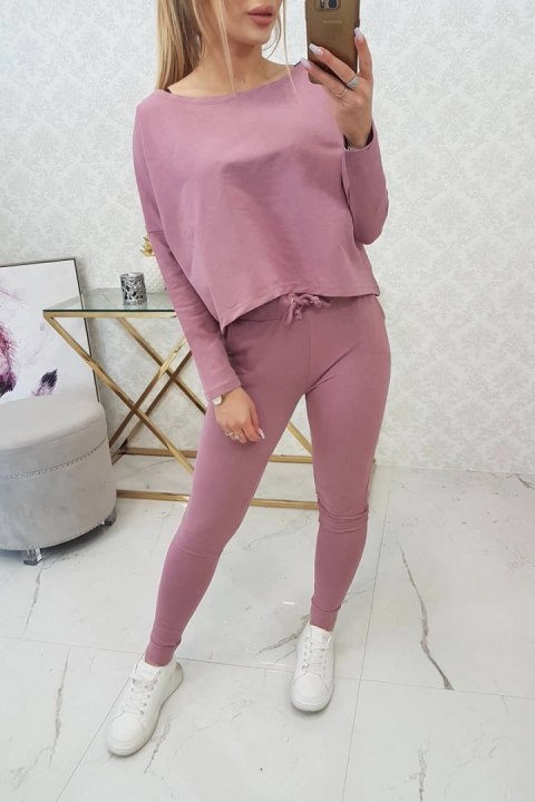 Komplet z bluzką oversize ciemny różowy Komplet z bluzką oversize ciemny różowy