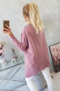 Bluza oversize z asymetrycznymi bokami ciemno różowa