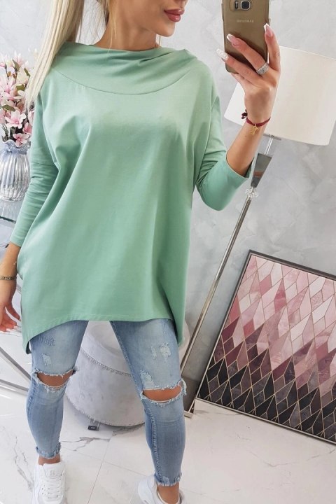 Bluza z nadrukiem roweru ciemno miętowa Bluza z nadrukiem roweru ciemno miętowa