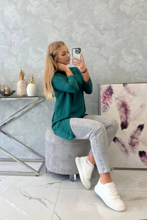 Bluza z nadrukiem roweru zielona Bluza z nadrukiem roweru zielona