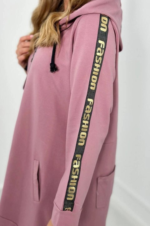 Bluza z suwakiem z tyłu ciemno różowa Bluza z suwakiem z tyłu ciemno różowa