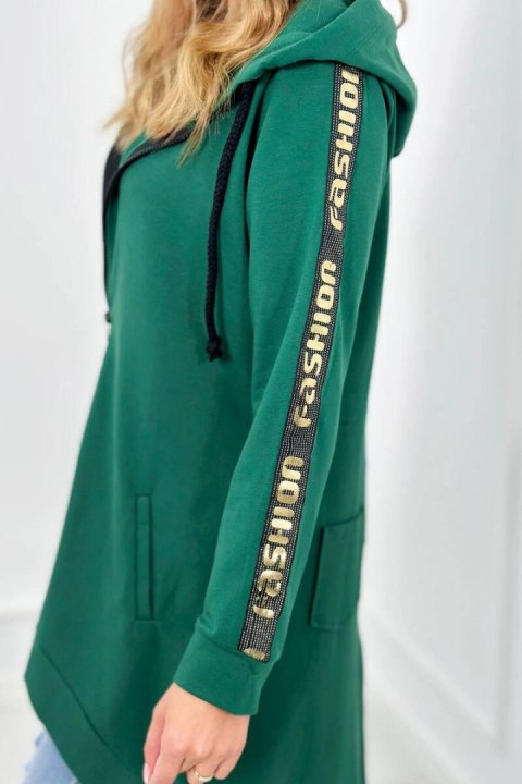 Bluza z suwakiem z tyłu zielona Bluza z suwakiem z tyłu zielona