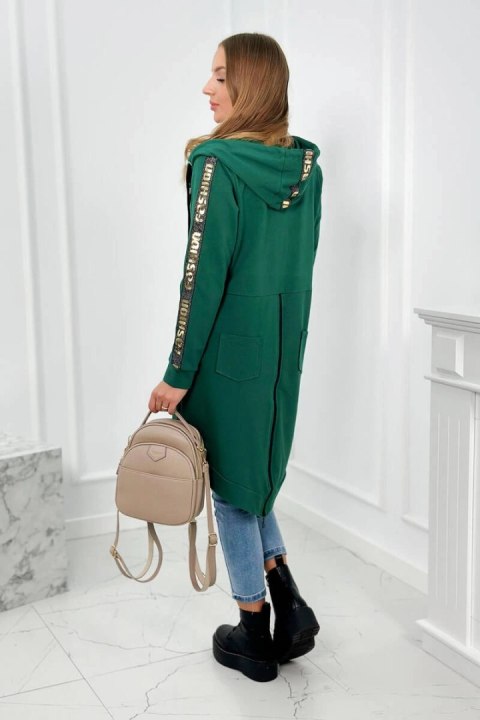Bluza z suwakiem z tyłu zielona Bluza z suwakiem z tyłu zielona