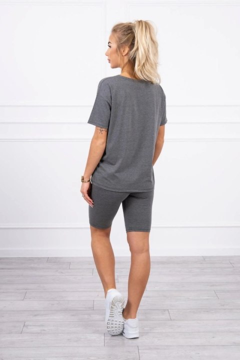 Komplet top+legginsy grafitowy Komplet top+legginsy grafitowy