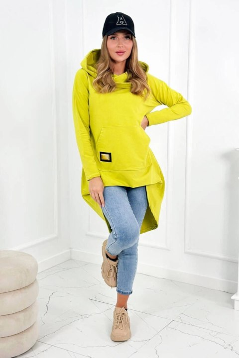 Bluza z długim tyłem i kapturem kiwi Bluza z długim tyłem i kapturem kiwi