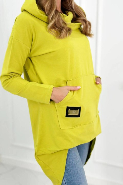 Bluza z długim tyłem i kapturem kiwi Bluza z długim tyłem i kapturem kiwi