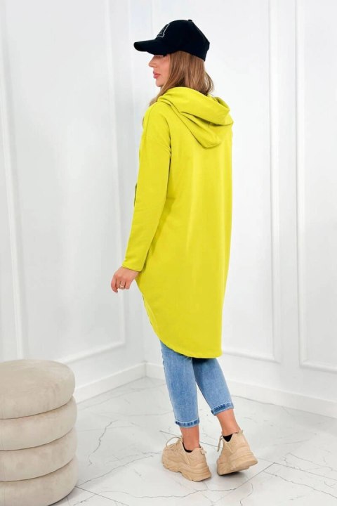 Bluza z długim tyłem i kapturem kiwi Bluza z długim tyłem i kapturem kiwi
