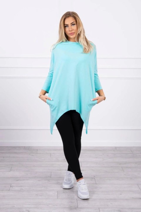 Bluza z nadrukiem roweru miętowa Bluza z nadrukiem roweru miętowa