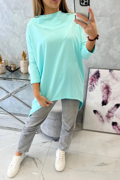 Bluza z nadrukiem roweru miętowa Bluza z nadrukiem roweru miętowa