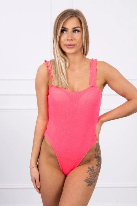 Bluzka body na ramiączkach różowy neon Bluzka body na ramiączkach różowy neon