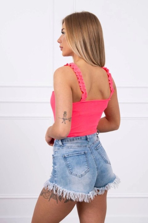 Bluzka body na ramiączkach różowy neon Bluzka body na ramiączkach różowy neon