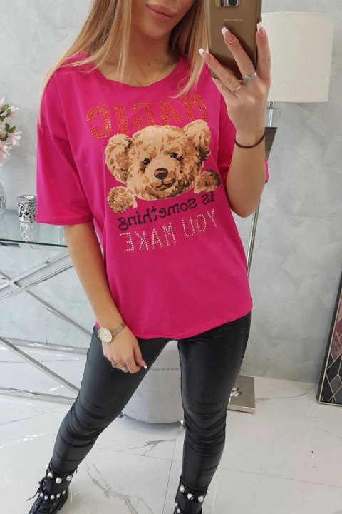 Bluzka z nadrukiem Magic fuksja Bluzka z nadrukiem Magic fuksja