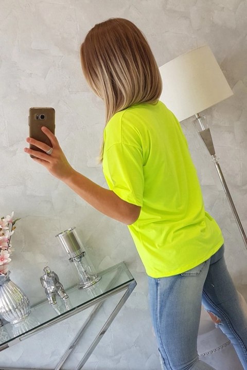 Bluzka z nadrukiem Magic żółty neon Bluzka z nadrukiem Magic żółty neon