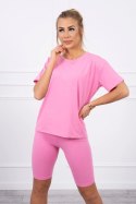 Komplet top+legginsy jasno różowy