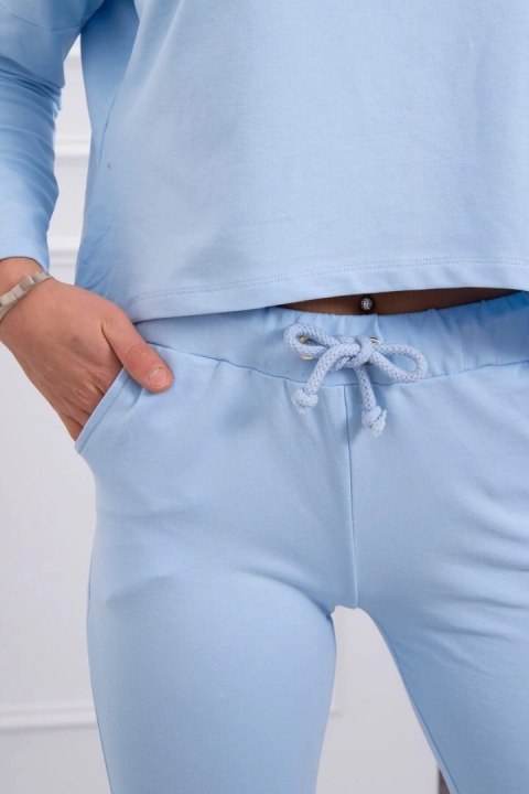Komplet z bluzką oversize błękitny Komplet z bluzką oversize błękitny