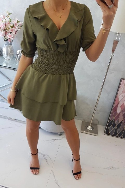 Sukienka taliowana khaki Sukienka taliowana khaki