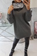 Bluza ocieplana z kapturem grafitowa