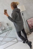 Bluza ocieplana z kapturem grafitowa