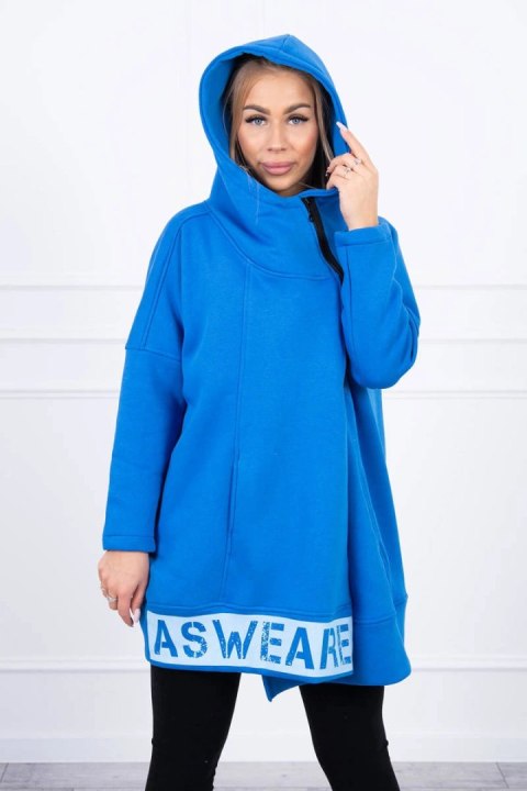 Bluza ocieplana z suwakiem chabrowa Bluza ocieplana z suwakiem chabrowa