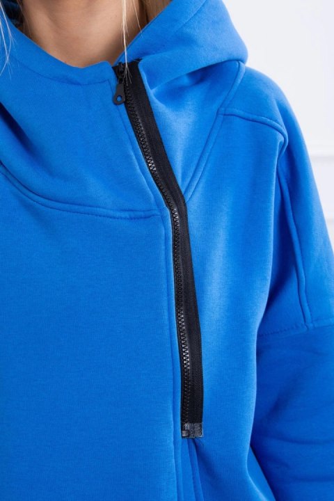 Bluza ocieplana z suwakiem chabrowa Bluza ocieplana z suwakiem chabrowa