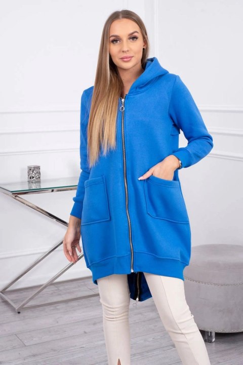 Bluza ocieplana z suwakiem z tyłu chabrowa Bluza ocieplana z suwakiem z tyłu chabrowa