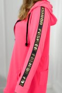 Bluza z suwakiem z tyłu różowy neon