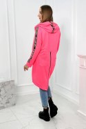 Bluza z suwakiem z tyłu różowy neon