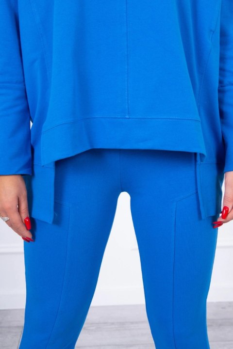 Komplet z bluzką oversize chabrowy Komplet z bluzką oversize chabrowy
