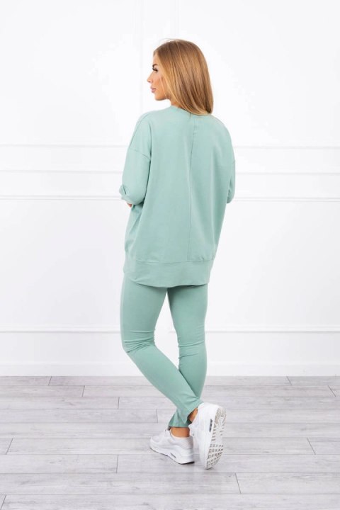 Komplet z bluzką oversize ciemny miętowy Komplet z bluzką oversize ciemny miętowy