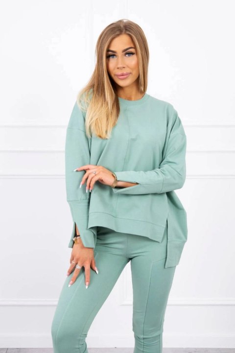 Komplet z bluzką oversize ciemny miętowy Komplet z bluzką oversize ciemny miętowy