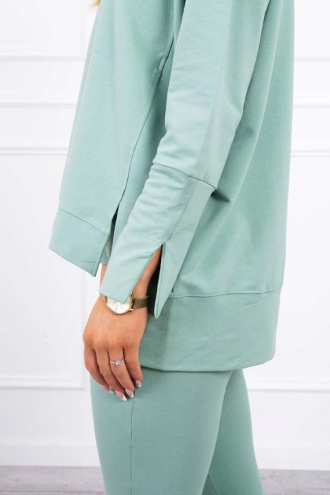 Komplet z bluzką oversize ciemny miętowy Komplet z bluzką oversize ciemny miętowy