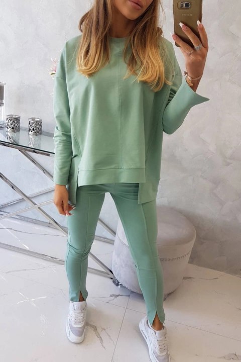 Komplet z bluzką oversize ciemny miętowy Komplet z bluzką oversize ciemny miętowy