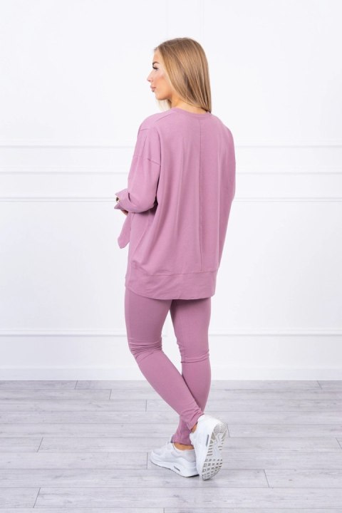 Komplet z bluzką oversize ciemny różowy Komplet z bluzką oversize ciemny różowy